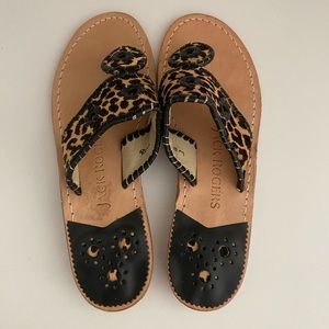 Jack Roger Leopard Sandals 8M